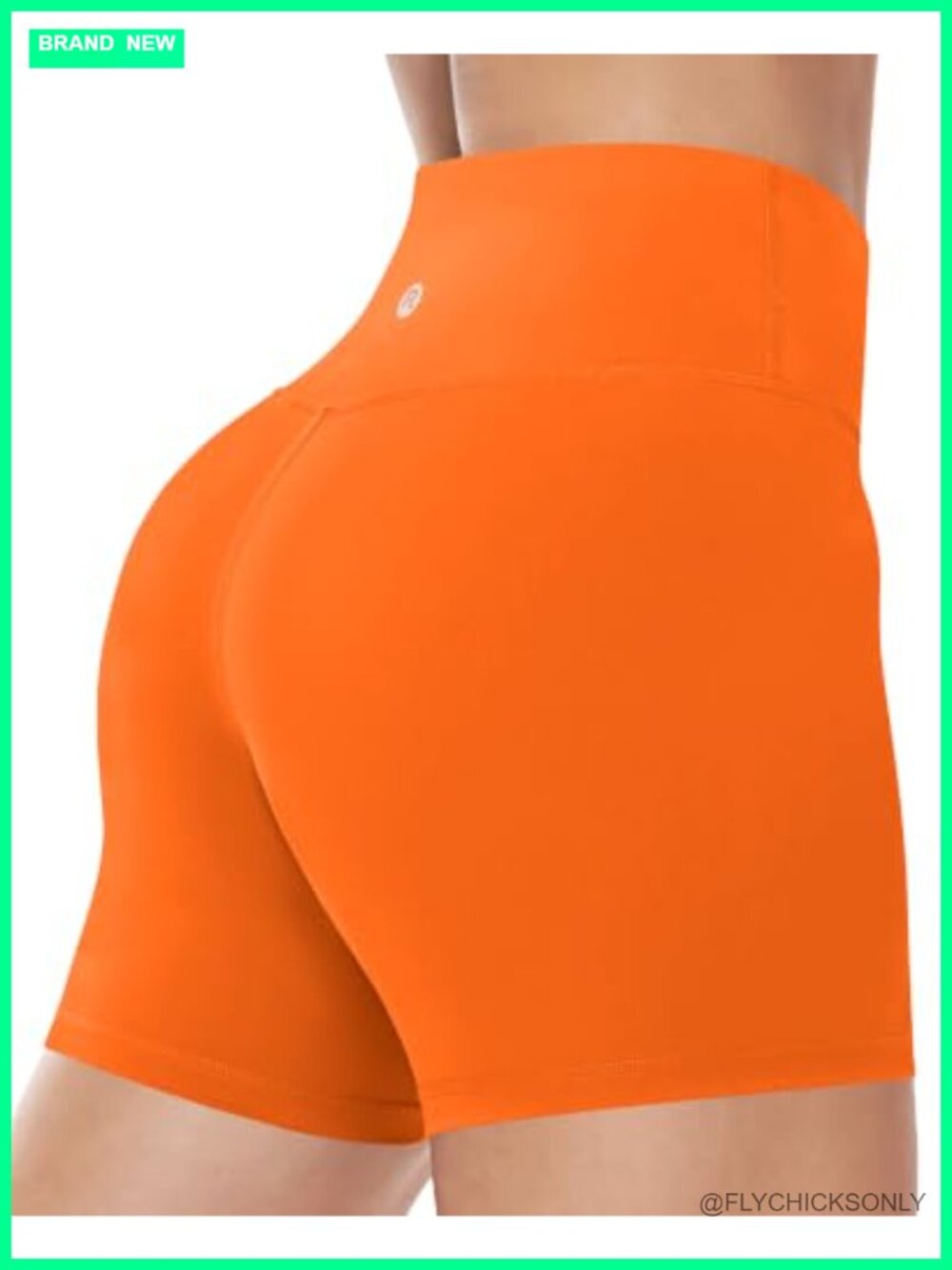 No Front Seam Biker Shorts High Waist Tummy Control Spandex Gym Yoga Running